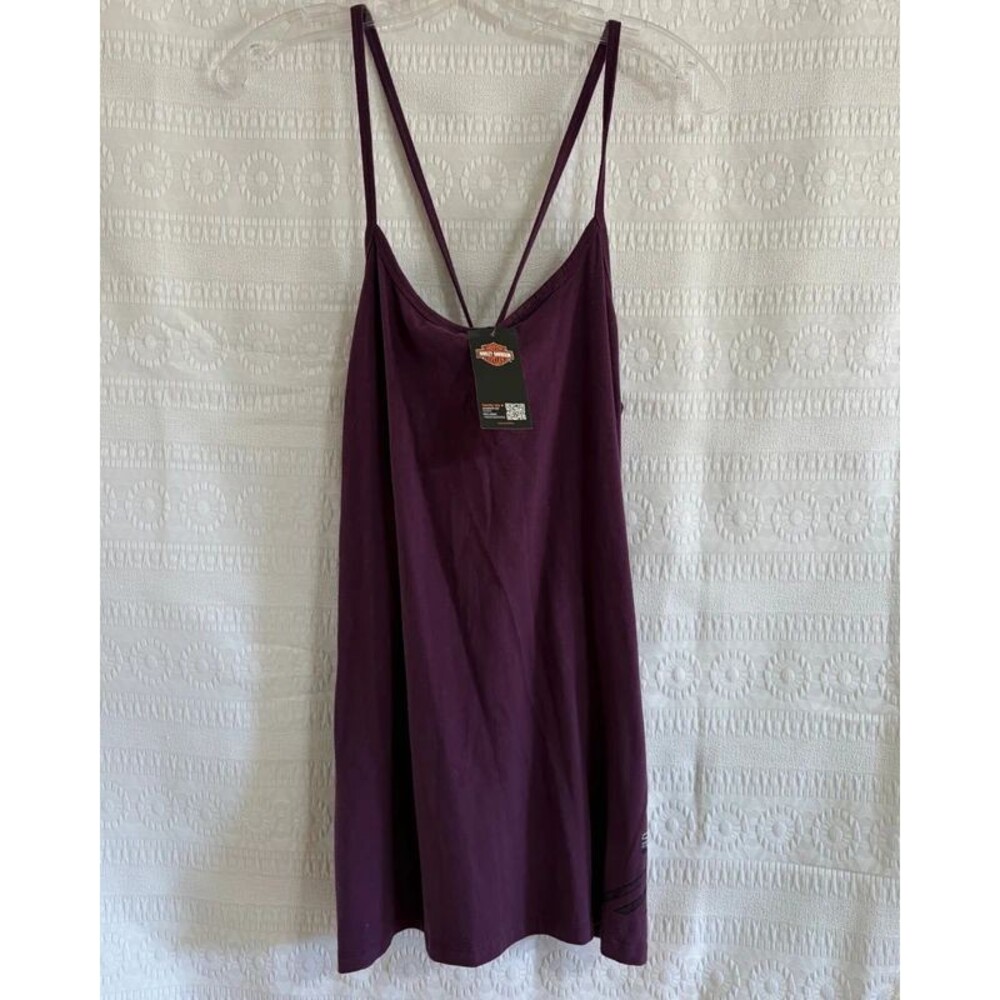 NWT Harley Davidson Womens XL Tank Top Purple Strappy Cami Barnett El Paso Texas